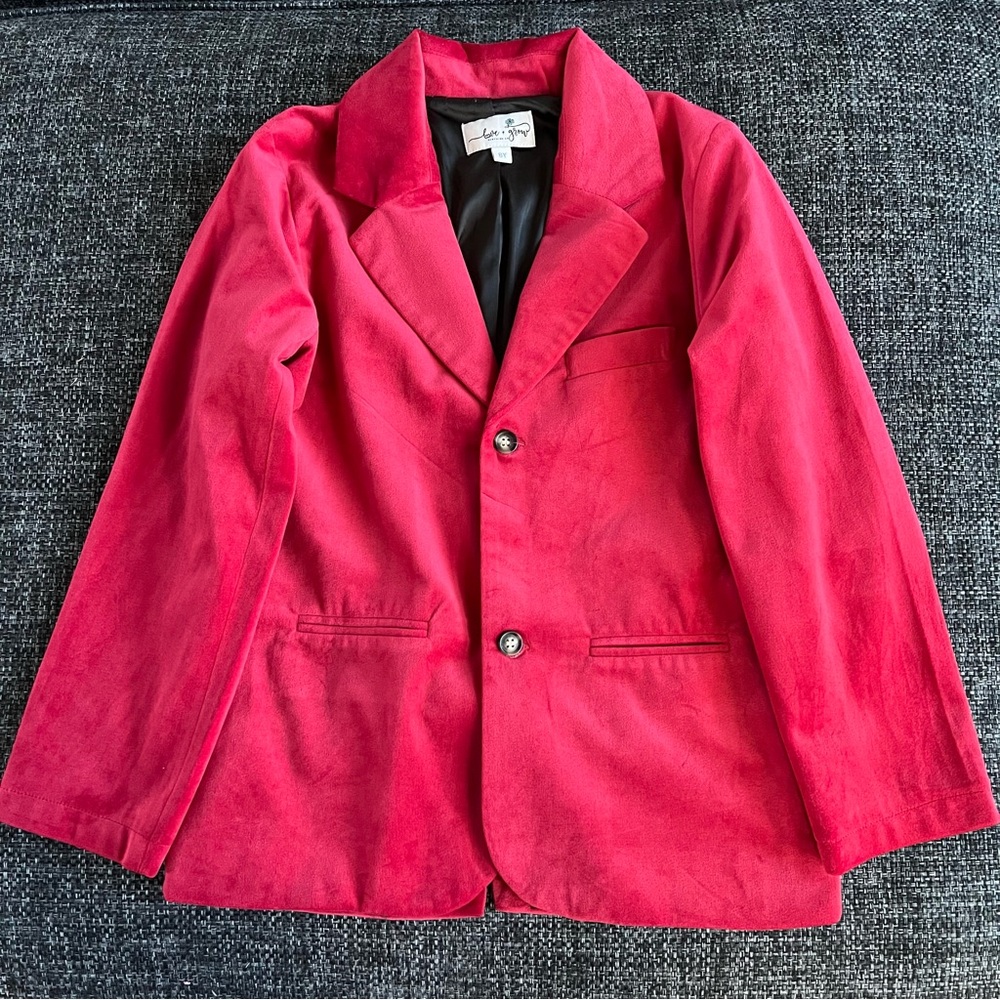 Love & Grow Boy’s Crimson Velvet Jacket size 8